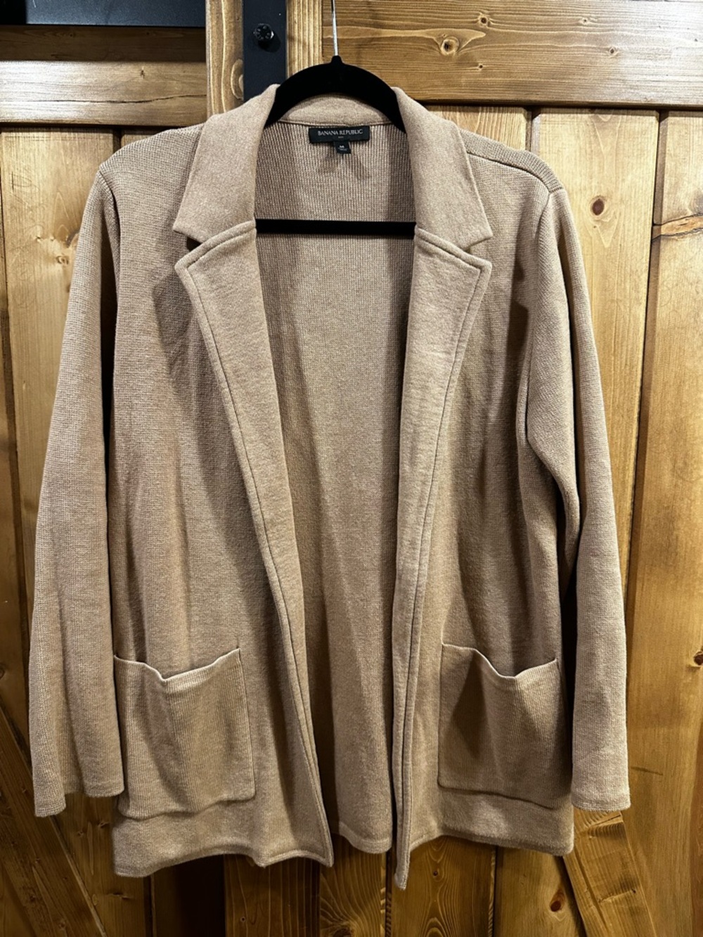 Banana Republic Women's Open-Front Camel/Tan Knit Cardigan